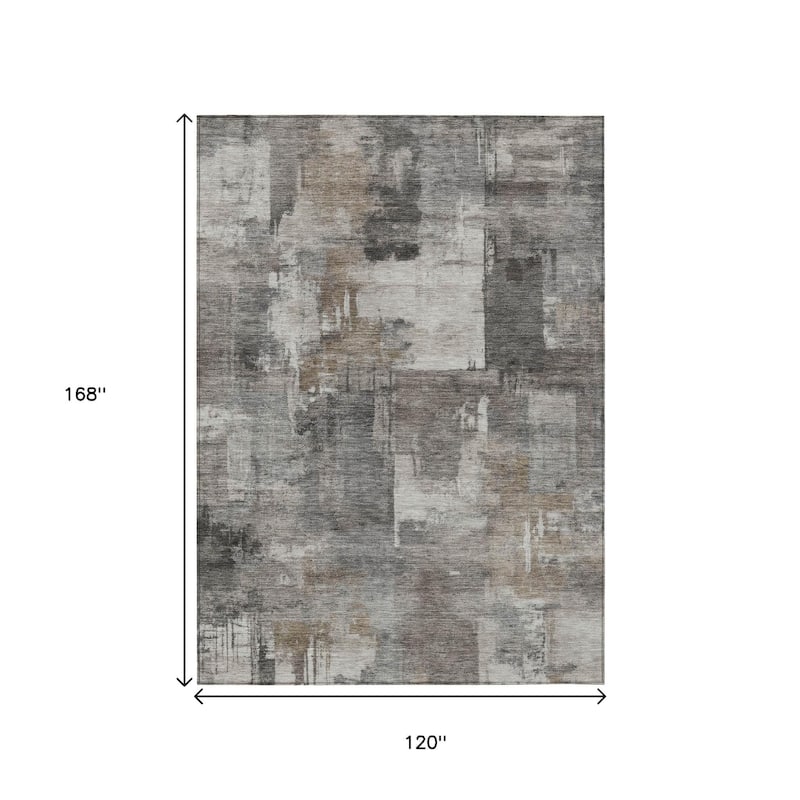 HomeRoots Abstract Transitional Rectangle Outdoor Rug