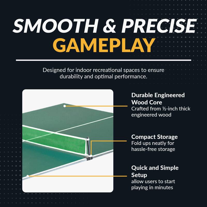 Hathaway Quick Set 12mm Table Tennis Conversion Top