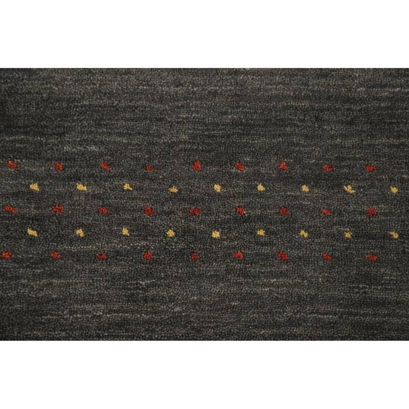 Tribal Animals Gabbeh Oriental Area Rug Wool Carpet - 6'1"x 9'9"