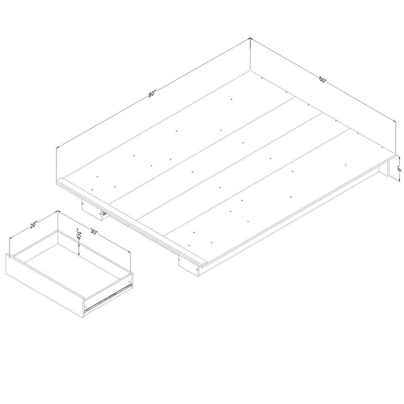 South Shore Musano Platform Bed