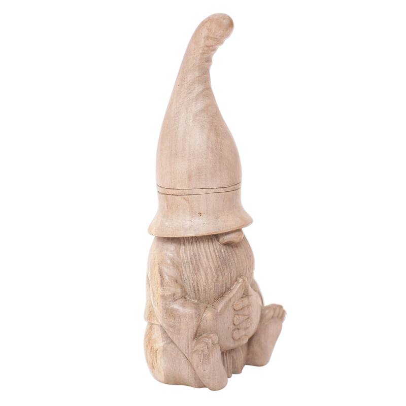 Novica Handmade Praying For Nature Wood Sculpture - Brown