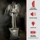 preview thumbnail 3 of 18, Haunted Hill Farm Lifesize Animatronic Haunted Angel Statue with Lights and Sound, Indoor/Covered Outdoor Halloween Decoration