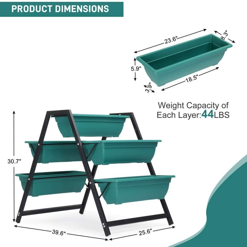 Vertical Raised Garden Bed for Herbs, Flowers, or Vegetables in Patio Balcony Indoor Outdoor