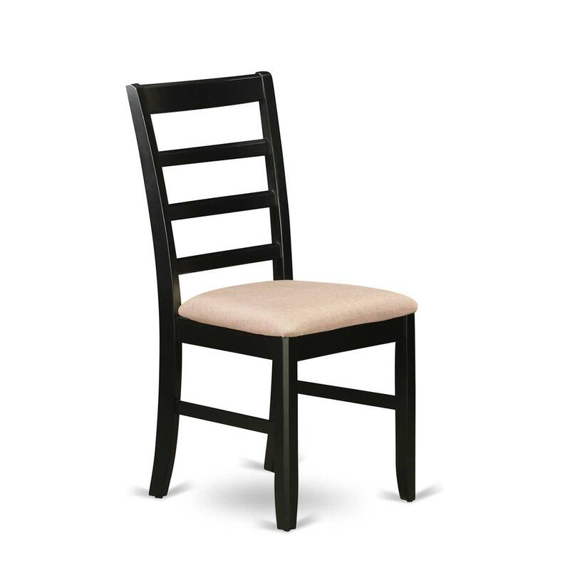 HomeStock 3-Pc Black Finish Rectangular Solid Wood Top With Butterfly Leaf Dining Table Set