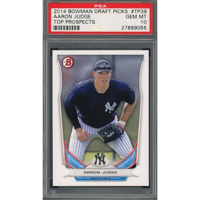 Aaron Judge 2014 Bowman Draft Picks Baseball Rookie Card RC #TP39 Graded PSA 10 - 8'6" x 11'6"