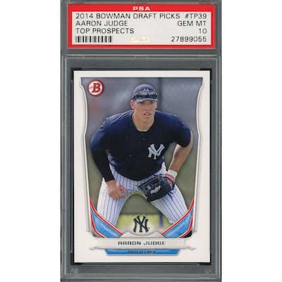 Aaron Judge 2014 Bowman Draft Picks Baseball Rookie Card RC #TP39 Graded PSA 10 - 8'6" x 11'6"