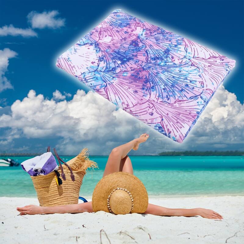 1 Pcs Soft Absorbent Beach Towel Classic Design for Beach Purple 59"x30"