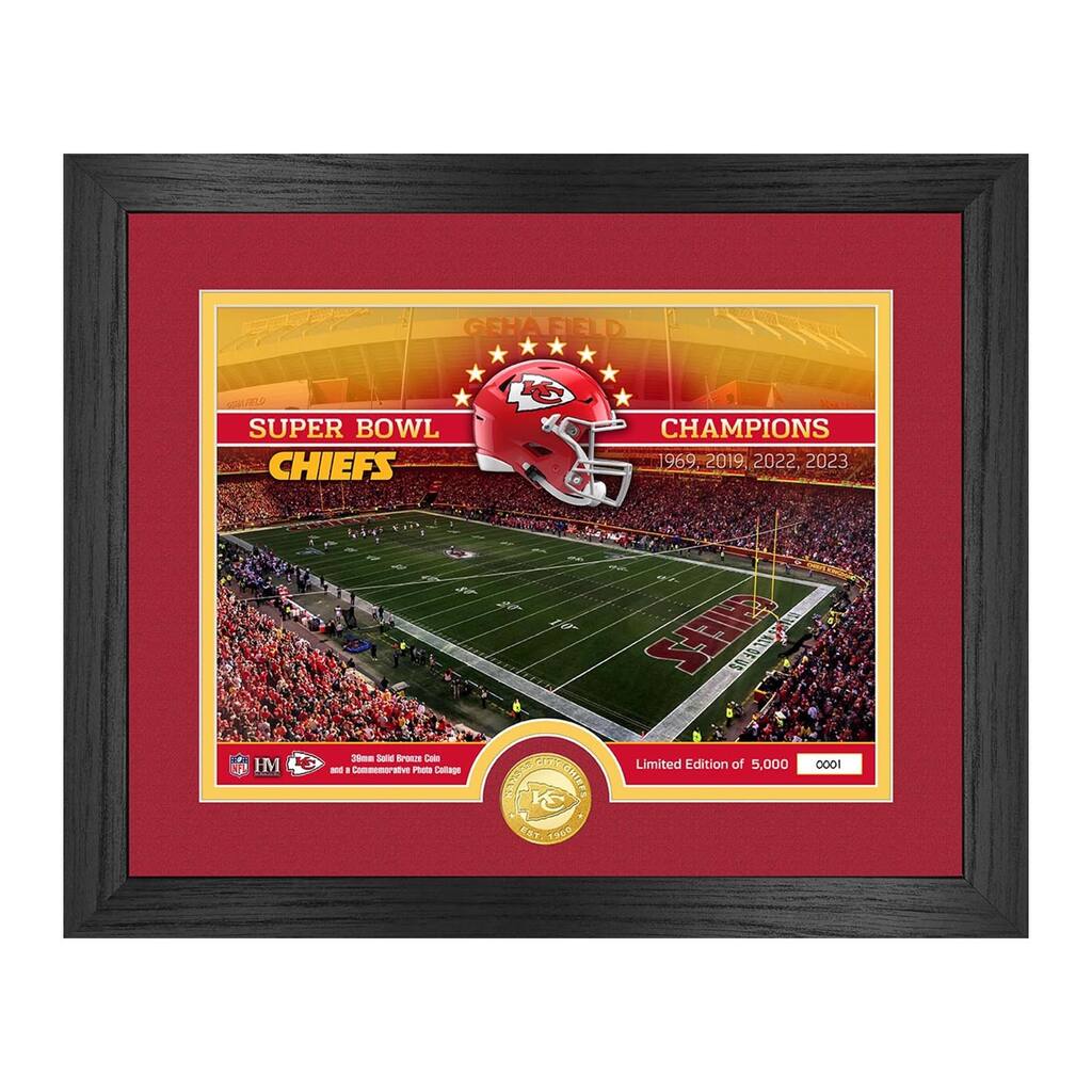 Kansas City Chiefs Stadium Bronze Coin Photo Mint - 13" x 16"