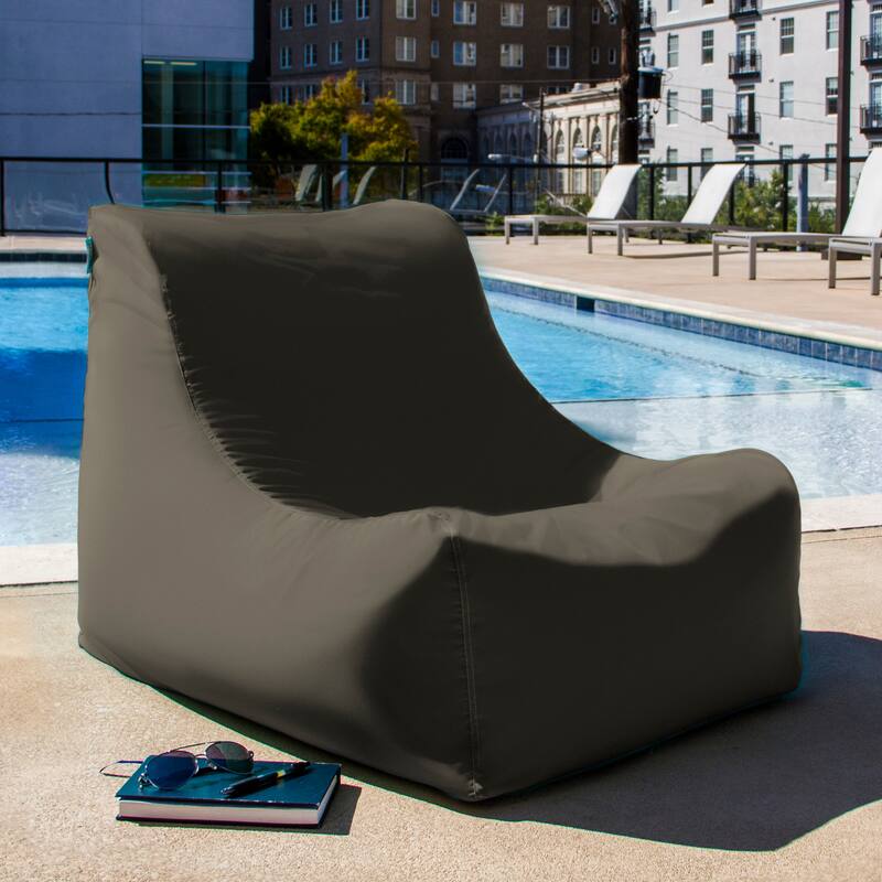 Jaxx Ponce Outdoor Bean Bag Chair - Weather Resistant Patio and Poolside Lounge Seating