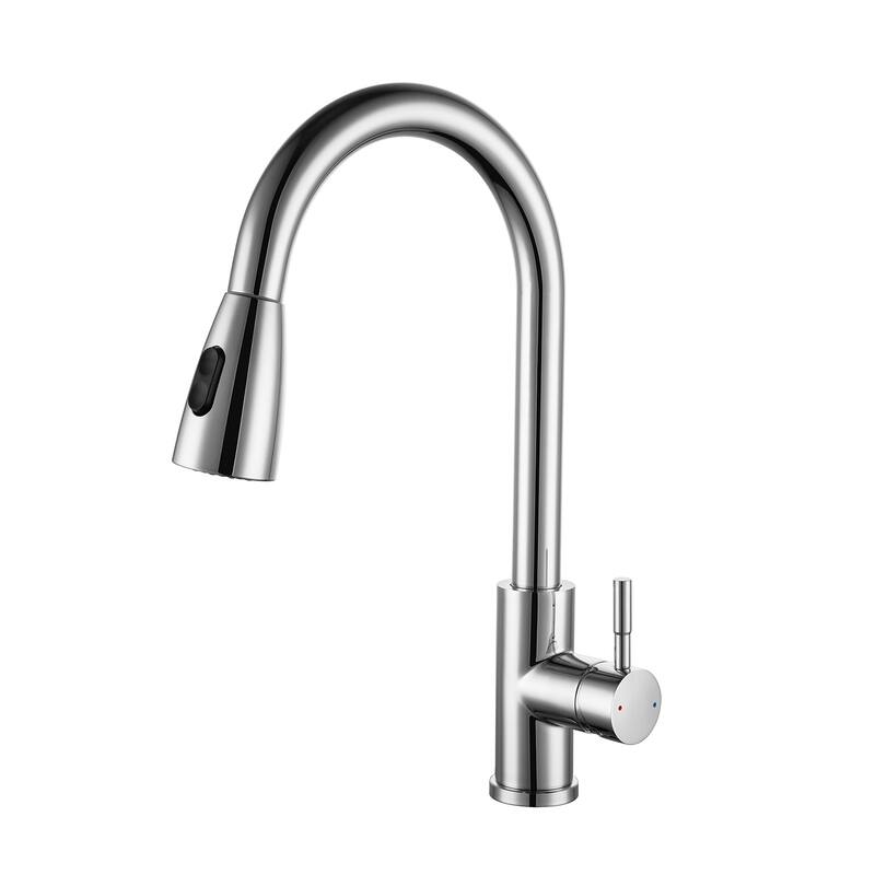 Topcraft Stainless Steel Pull Down kitchen Sink Faucet - Chrome