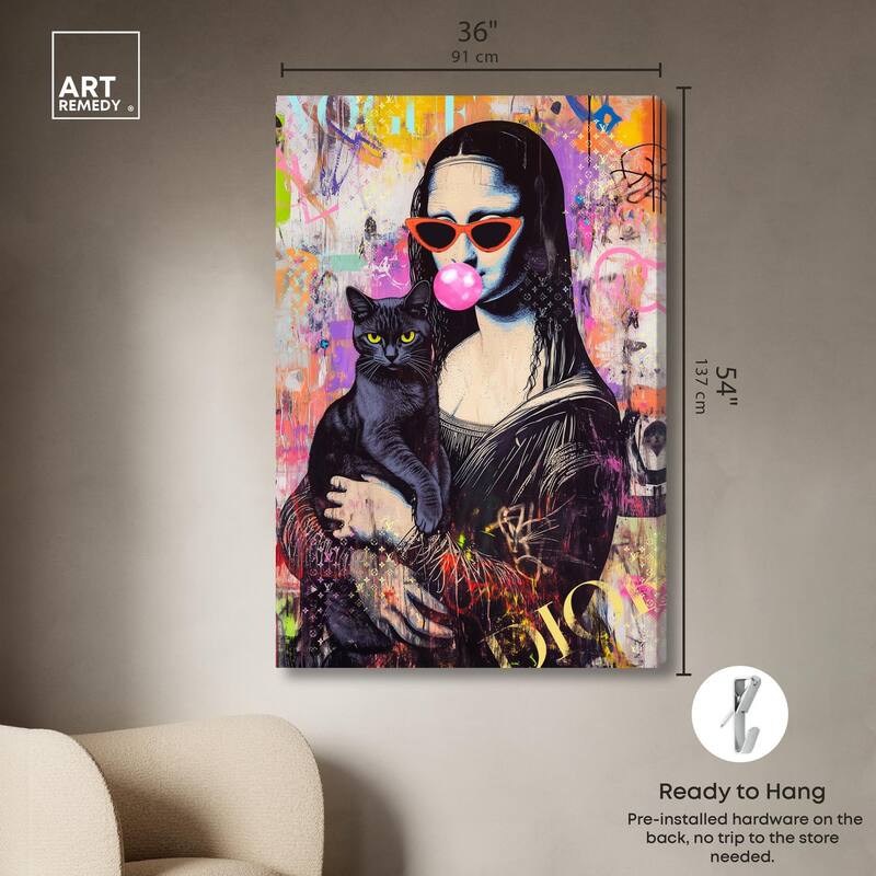 Classical Gal and Her Companion Canvas by Art Remedy, Gallery Wrapped