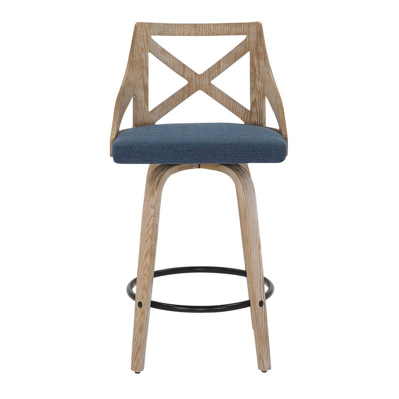 The Gray Barn Charlotte 26" Fixed-Height Counter Stool with Bent Wood Legs (Set of 2)