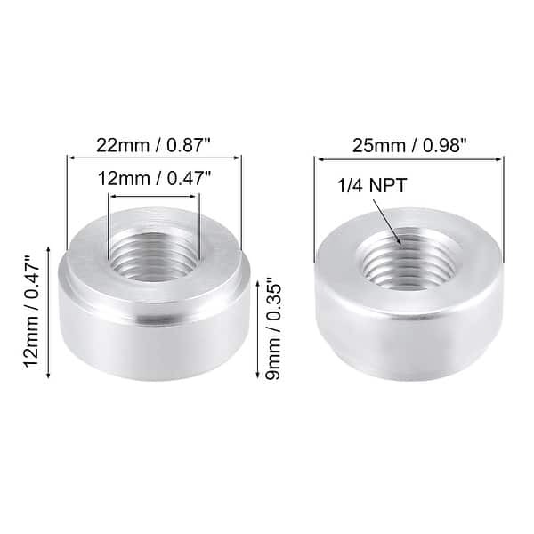 1/4 NPT Female Nut Threaded Insert Aluminum Alloy Pipe Fittings ...