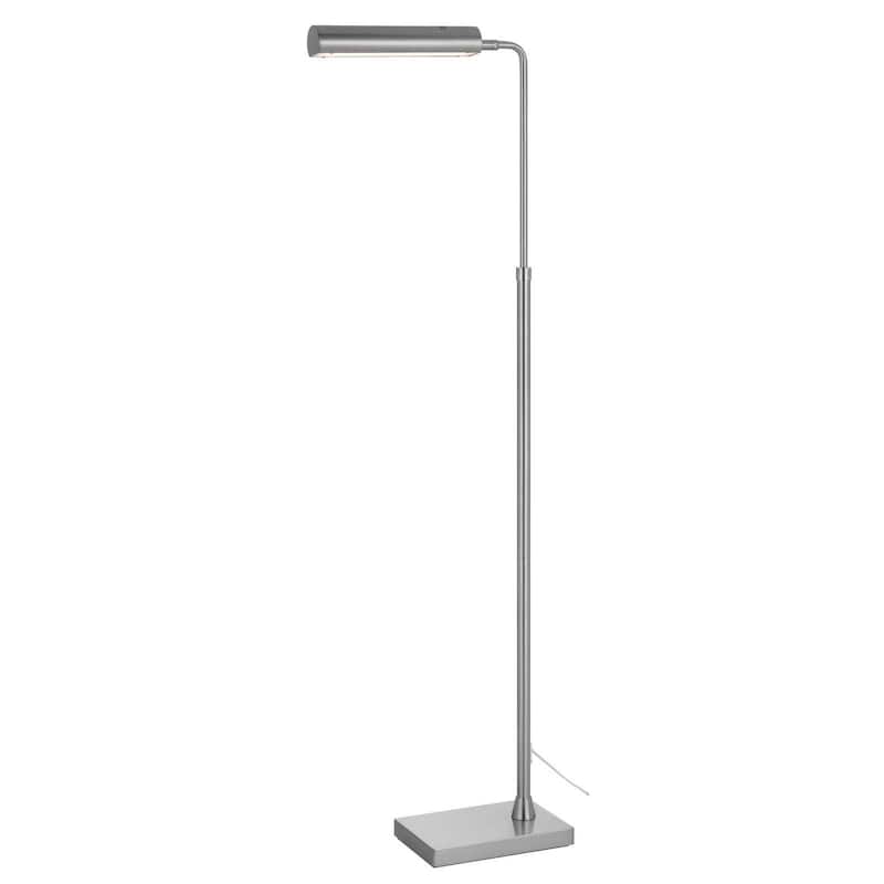 Delray 58" Height Brushed Steel Metal Floor Lamp - One Size