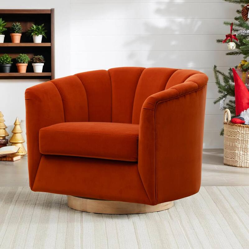 Fabric 360°Swivel Accent Chair
