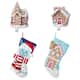 Option 4PK Gingerbread House & Yeti & Stocking holders