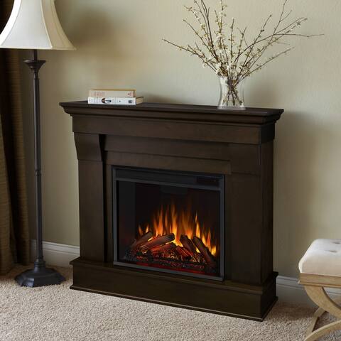 Chateau 41" Electric Fireplace in Dark Walnut by Real Flame - 37.6"h x 40.94"l x 11.81"d
