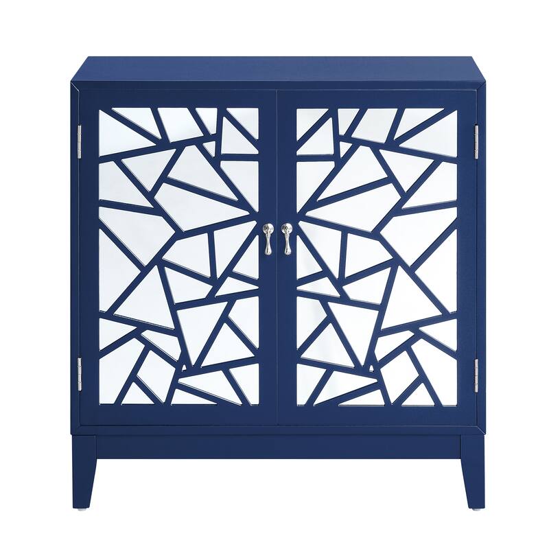 Console Table in Blue Finish