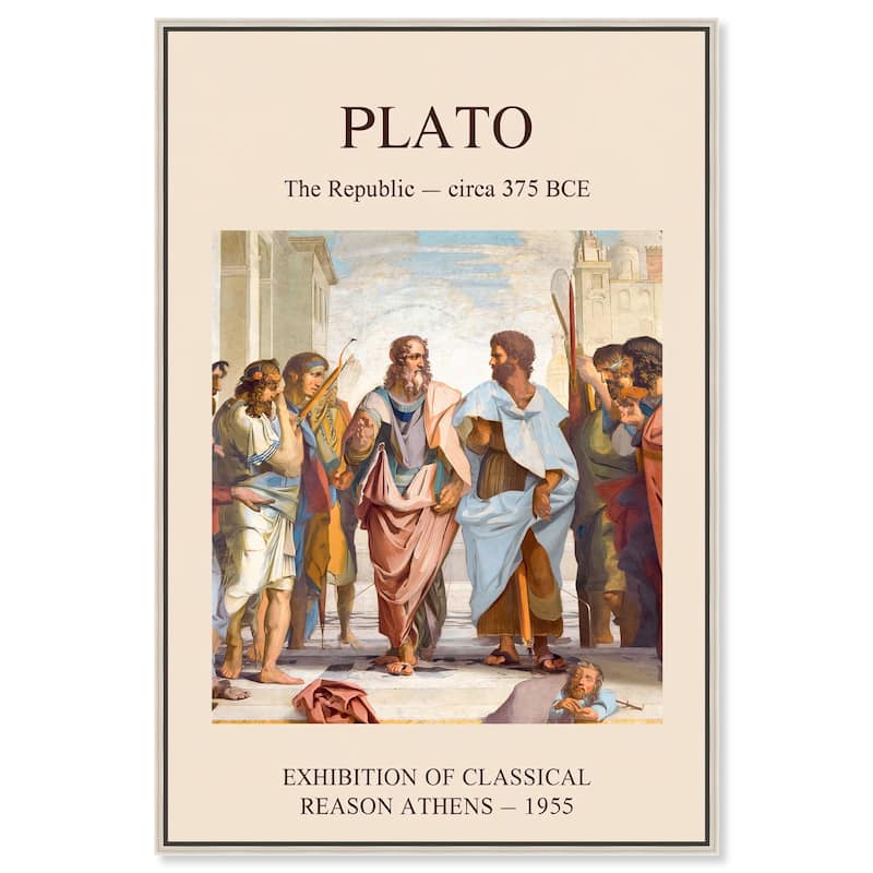 World of Plato's Republic Canvas by Art Remedy - Silver - 30" x 45"