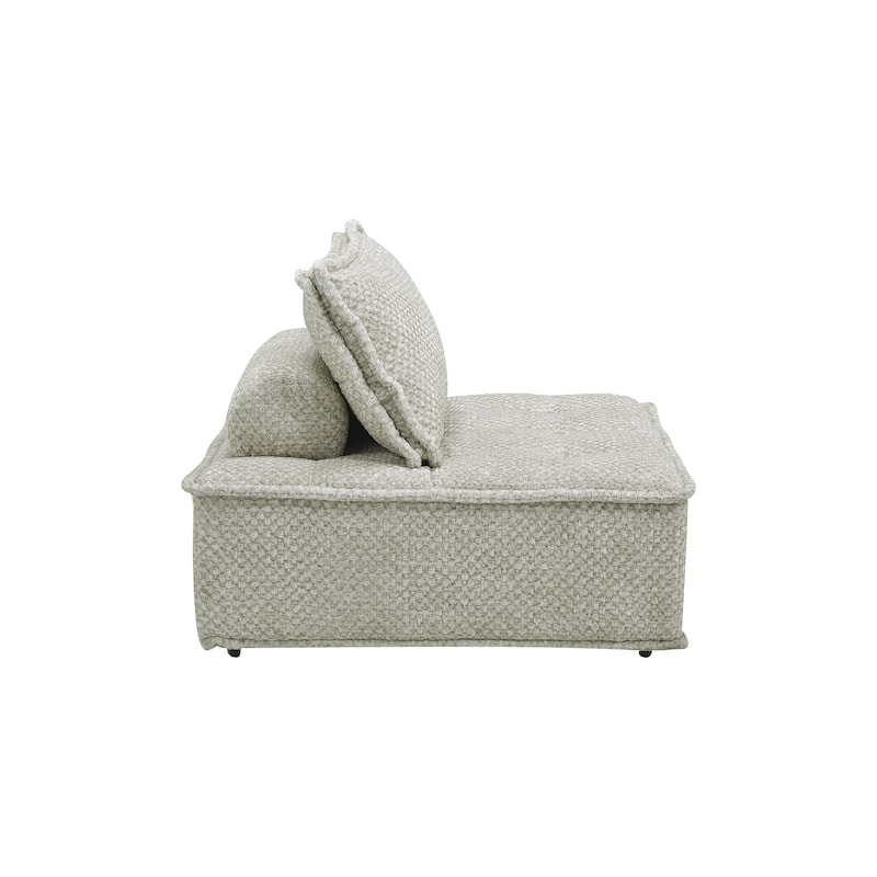 Bales Boho-Chic Modular Taupe Accent Chair - 40"W x 40"D x 30"H