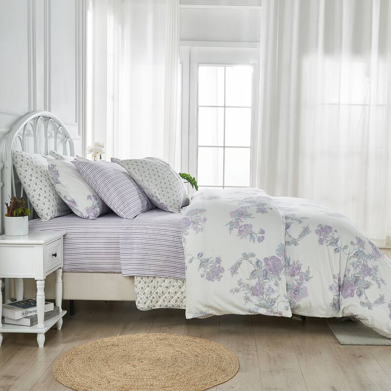 Printed Prewashed Percale Cotton Purple Collection (Individual Set Sell Separately)