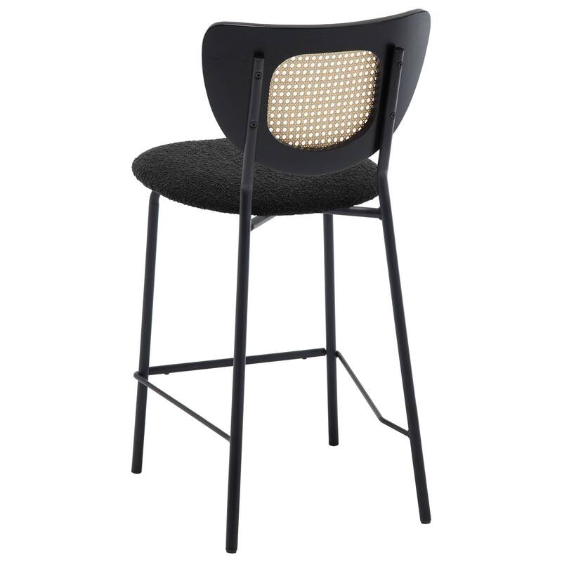 26" Rattan Counter Height Bar Stools Set of 2/3/4 - 37.8"H x 17.7"W x 21.7"D