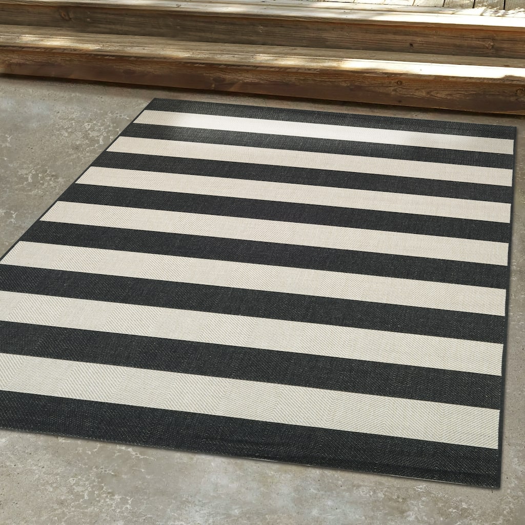 Dream Decor Rugs Hampton Striped Indoor Outdoor Area Rug
