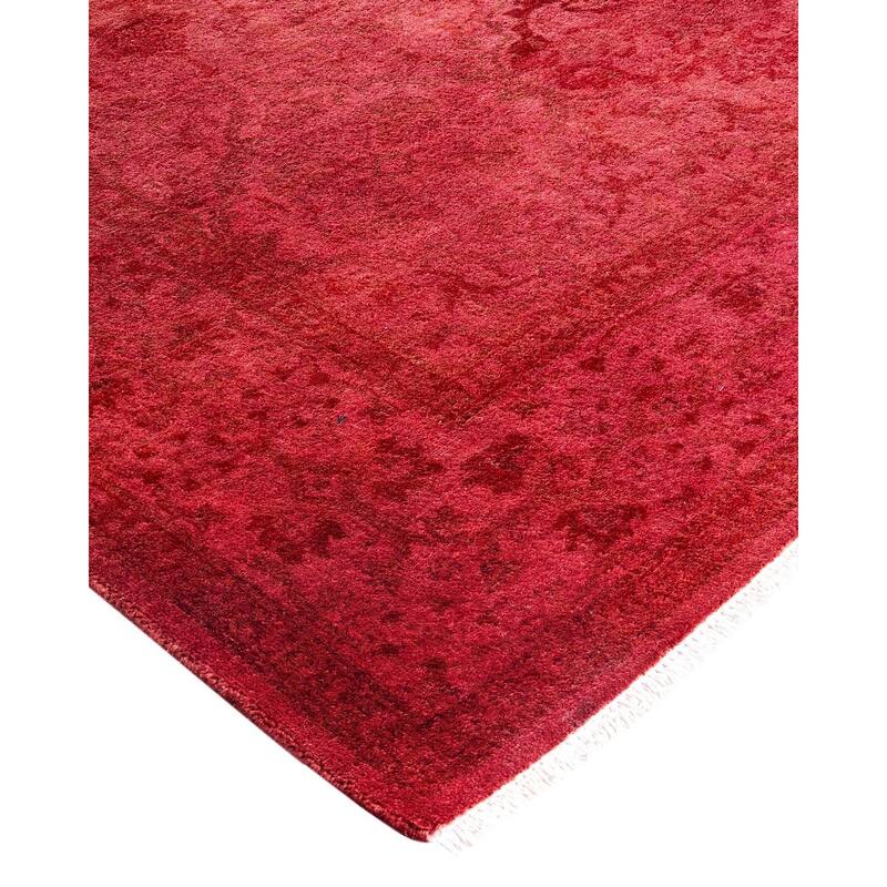 Contemporary Overdyed Wool Hand Knotted Area Rug - 3' 2" x 5' 3"