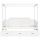 preview thumbnail 8 of 26, Twin Size Wooden Canopy Kids Daybed with Large 3-in-1 Storage Drawer, Sturdy Pine Wood Frame, Easy Assembly for Bedroom, White