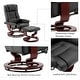 preview thumbnail 14 of 35, MCombo Set of 2 Swivel Recliner Chair with Wood Base and Ottoman