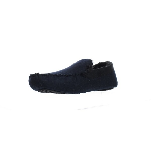 mens navy slippers size 10