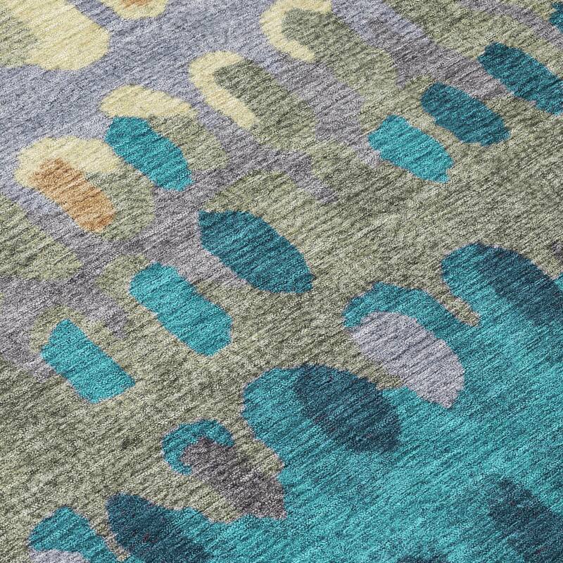 Machine Washable Indoor/ Outdoor Modern Trezze Chantille Rug