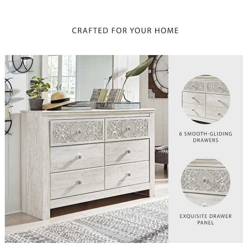 Paxberry Whitewash Dresser