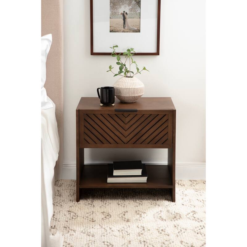 Kate and Laurel Mezzeta Wood Side Table