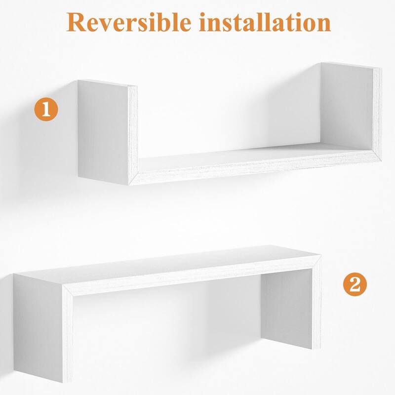 Floating Shelves for Wall, Wood Shelves for Home Decor, Set of 5