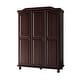 preview thumbnail 24 of 43, Palace Imports 100% Solid Wood Kyle 3-Door Wardrobe Armoire with Raised Panel or Mirrored Doors