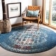 preview thumbnail 19 of 53, SAFAVIEH Monaco Katty Boho Rug 6'7" x 6'7" Round - Blue/Ivory
