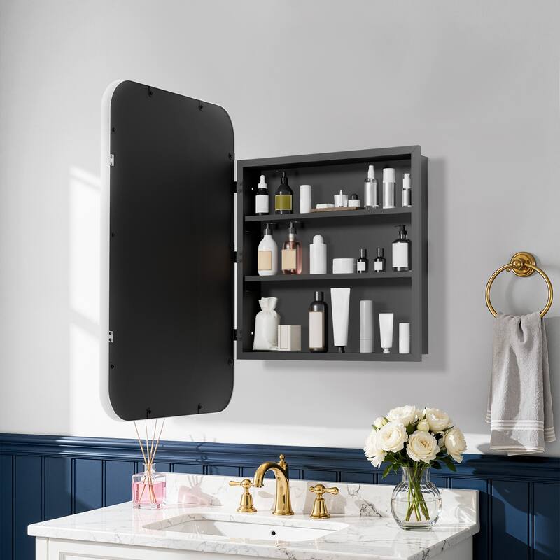 Dovelina Medicine Cabinet Wall-Mounted Cabinet with Magnetic Doors - 29.9*19.7