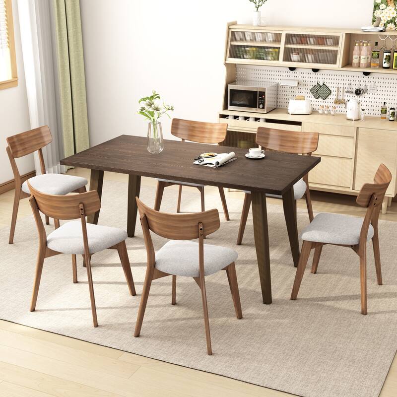 Dining Chairs Set of 2, Upholstered Chair Side Chair w/Rubber Wood Frame