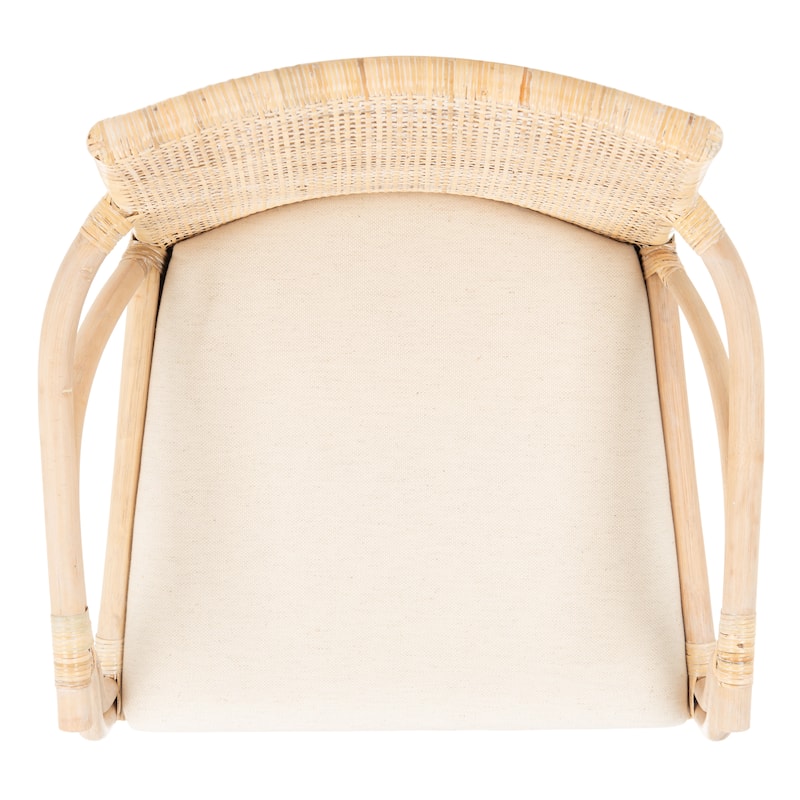 SAFAVIEH Vasatha Tropical Coastal Cushion Arm Chair - 21.5" W x 23.5" L x 32.3" H - 22"Wx24"Dx32"H
