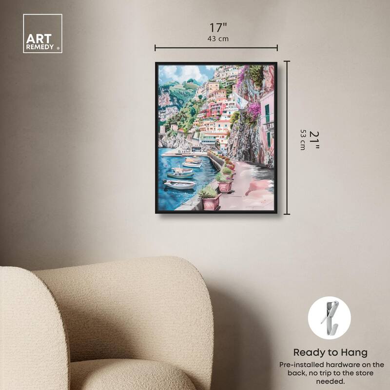 Lush Coastal Villa Entrance Canvas by Art Remedy