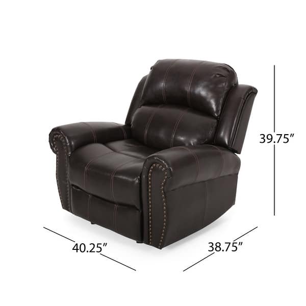 Charlie Bonded Leather Glider Recliner by Christopher Knight Home