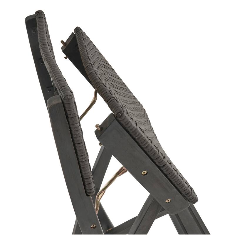 Polaris Acacia Wood Outdoor Folding Barstools (Set of 2) by Christopher Knight Home