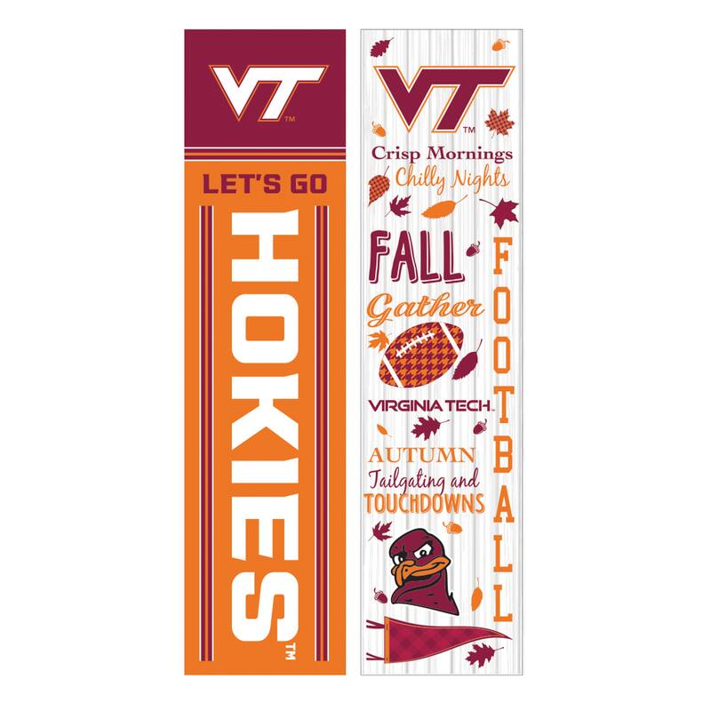 47" Double Sided Seasonal Porch Leaner, Virginia Tech - 47" x 11.25"