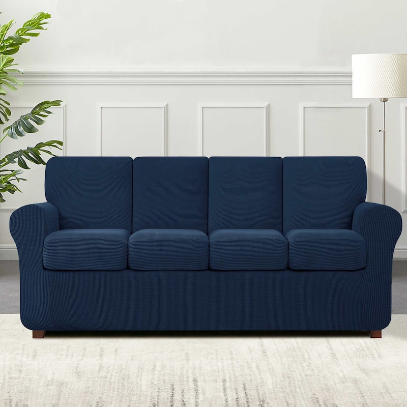 Subrtex 9-Piece Stretch XL Sofa Slipcover Sets with 4 Backrest Cushion Covers and 4 Seat Cushion Covers