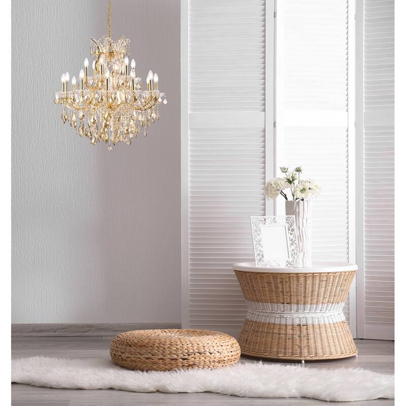 Fleur Illumination Collection Chandelier D:30in H:28in Lt:19 Gold Finish