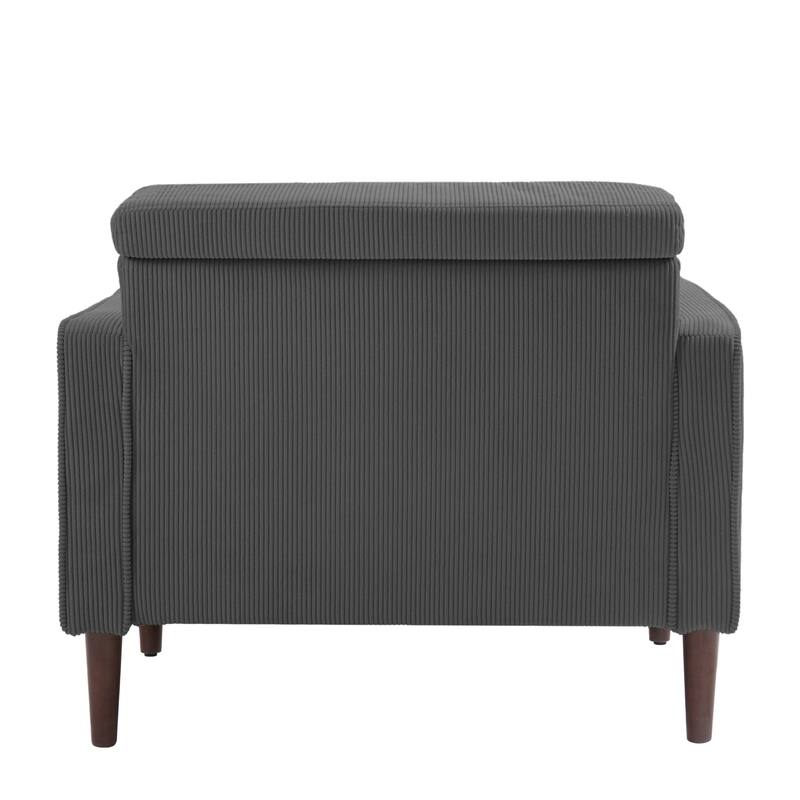 2 Set Modern Wide Armchair Corduroy Accent Chairs