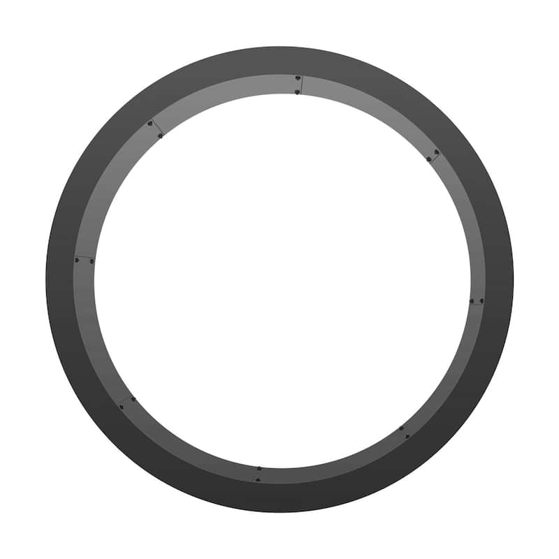 Black Carbon Steel Round Ring Fire Pit Perfect for Outdoor Special Events or Holiday Gatherings