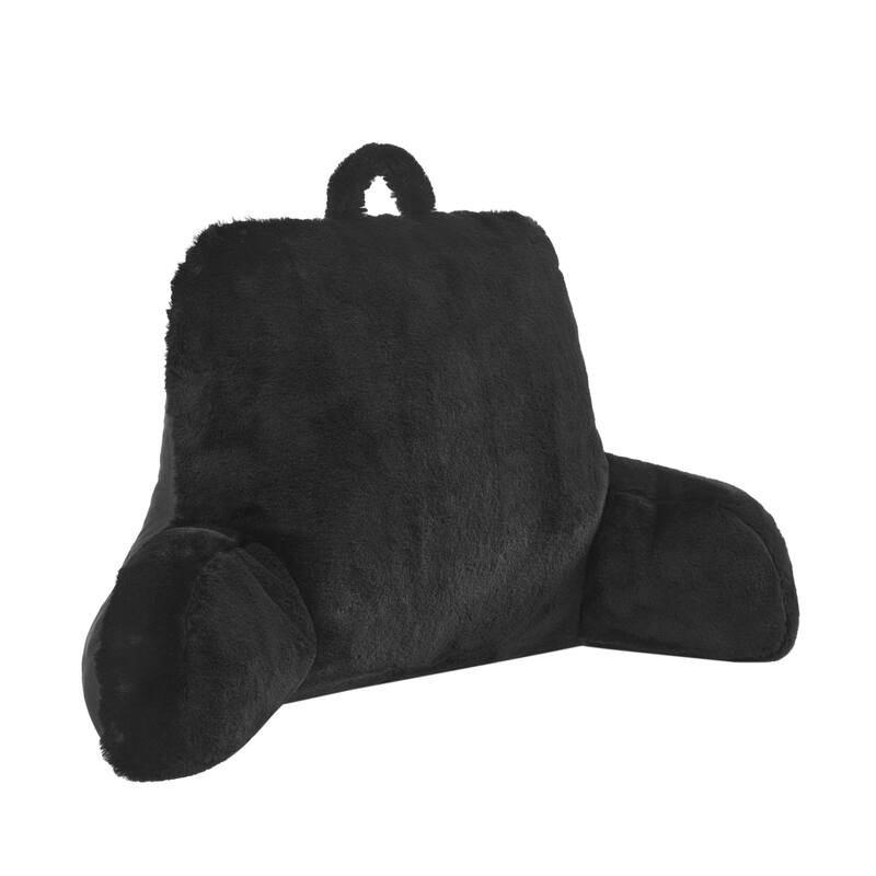 Urban Shop Decorative and Supportive Backrest Bed Pillow,Black