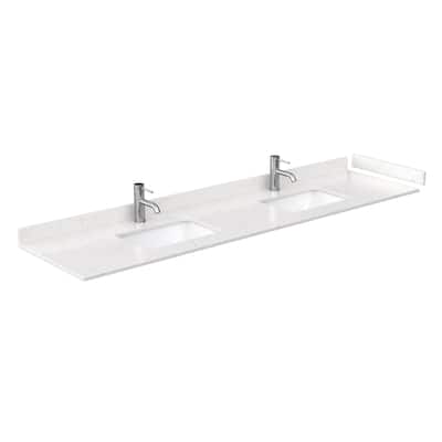 Wyndham Collection 84" Double Vanity Top with Undermount Rectangular